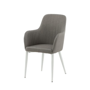 Comfort – Chaise de salle à manger – Gris, Blanc – 61 x 92 x 58 cm
