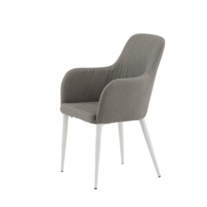 Comfort – Chaise de salle à manger – Gris, Blanc – 61 x 92 x 58 cm