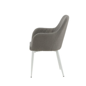 Comfort – Chaise de salle à manger – Gris, Blanc – 61 x 92 x 58 cm