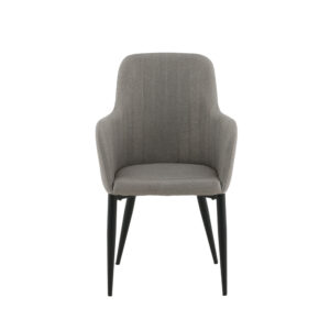 Comfort – Chaise de salle à manger – Noir, Gris – 61 x 92 x 58 cm