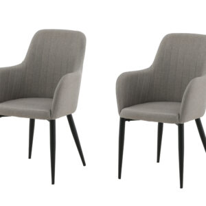 Comfort – Chaise de salle à manger – Noir, Gris – 61 x 92 x 58 cm