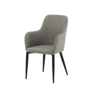 Comfort – Chaise de salle à manger – Noir, Gris – 61 x 92 x 58 cm
