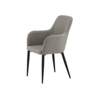 Comfort – Chaise de salle à manger – Noir, Gris – 61 x 92 x 58 cm