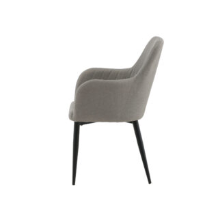 Comfort – Chaise de salle à manger – Noir, Gris – 61 x 92 x 58 cm