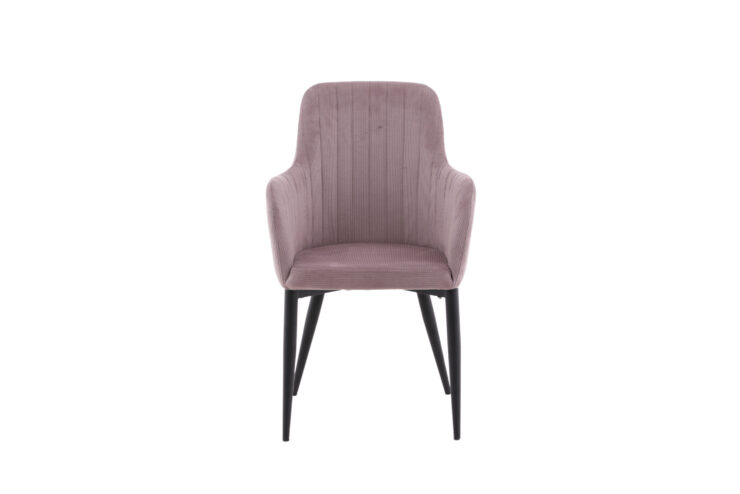 Comfort – Chaise de salle à manger – Noir, Rose poudré – 61 x 92 x 58 cm