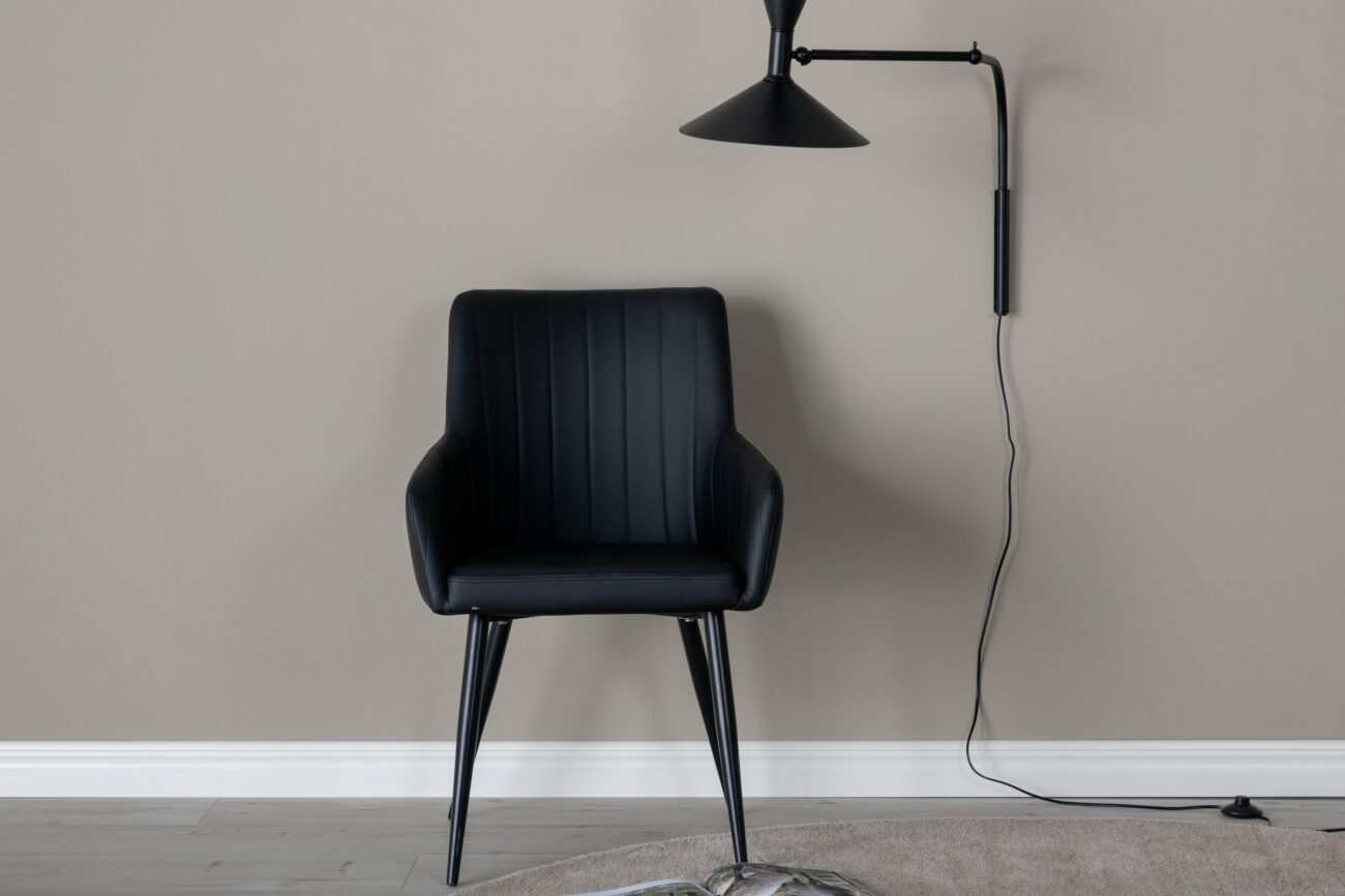 Comfort – Chaise de salle à manger – Noir – 61 x 92 x 58 cm