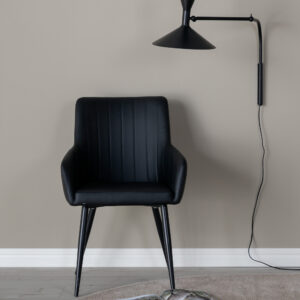Comfort – Chaise de salle à manger – Noir – 61 x 92 x 58 cm