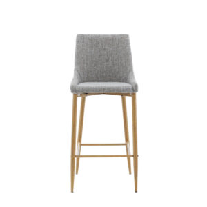 Plaza – Chaise de bar – Naturel, Gris clair – 52 x 103 x 45 cm