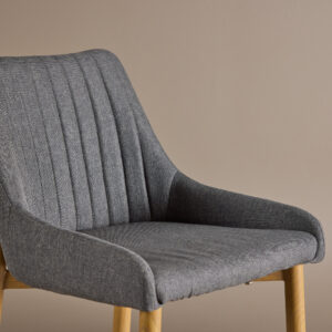 Plaza – Chaise de bar – Naturel, Gris foncé – 50 x 103 x 45 cm