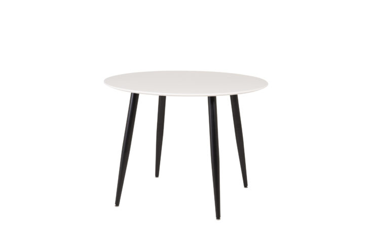 Plaza – Table à manger ronde – Noir, Blanc – ⌀100 cm