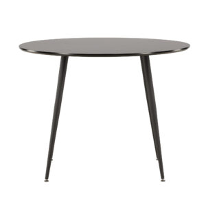 Plaza – Table à manger ronde – Noir – ⌀100 cm