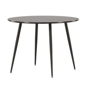 Plaza – Table à manger ronde – Noir – ⌀100 cm
