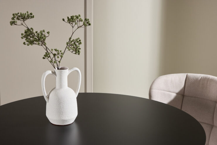 Plaza – Table à manger ronde – Noir – ⌀100 cm