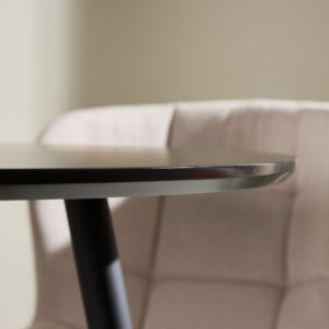 Plaza – Table à manger ronde – Noir – ⌀100 cm