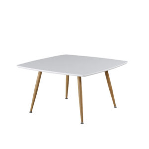 Plaza – Table basse – Naturel, Blanc – 80 x 80 cm
