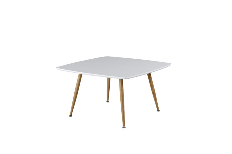 Plaza – Table basse – Naturel, Blanc – 80 x 80 cm