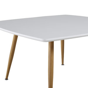 Plaza – Table basse – Naturel, Blanc – 80 x 80 cm