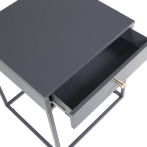 Bakal – Table de chevet – Gris clair – 43 x 43 cm