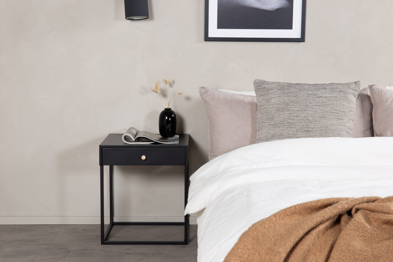 Bakal – Table de chevet – Noir – 43 x 43 cm