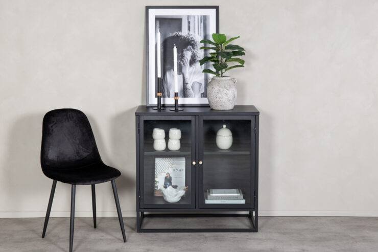 Bakal – Meuble de rangement – Noir – 40 x 85 x 85 cm