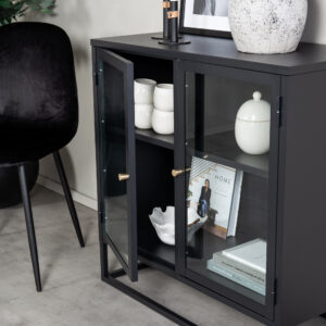 Bakal – Meuble de rangement – Noir – 40 x 85 x 85 cm