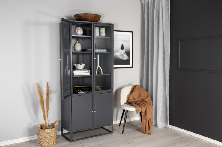 Bakal – Meuble de rangement – Gris clair – 40,5 x 190 x 80 cm