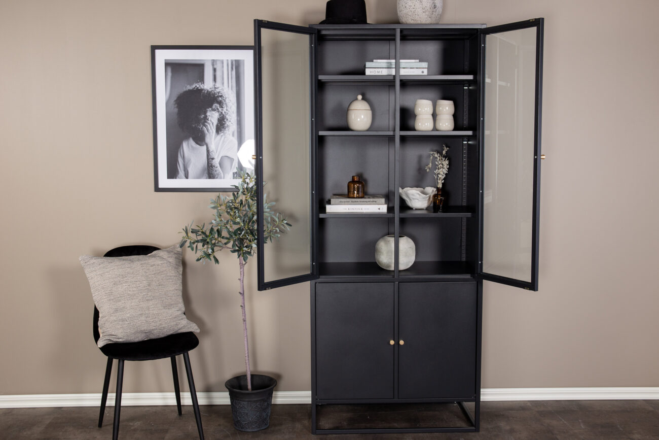 Bakal – Meuble de rangement – Noir – 40,5 x 190 x 80 cm