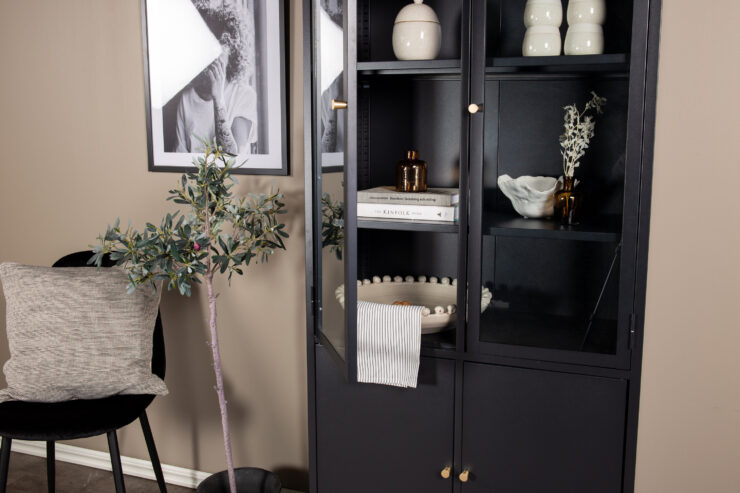 Bakal – Meuble de rangement – Noir – 40,5 x 190 x 80 cm