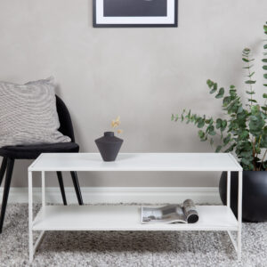 Staal – Table basse – Blanc – 102 x 45 cm