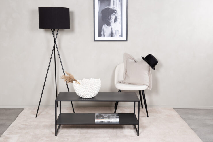 Staal – Table basse – Noir – 102 x 45 cm