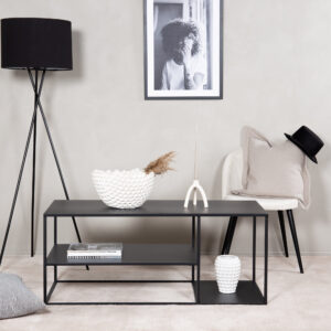 Staal – Table basse – Noir – 120 x 50 cm
