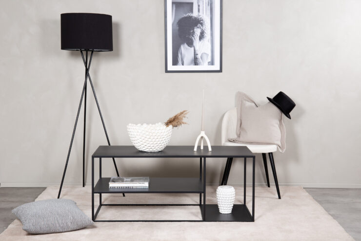 Staal – Table basse – Noir – 120 x 50 cm