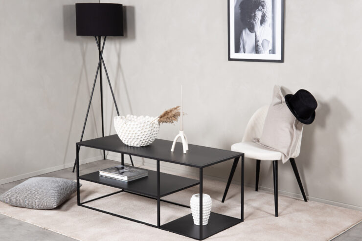 Staal – Table basse – Noir – 120 x 50 cm