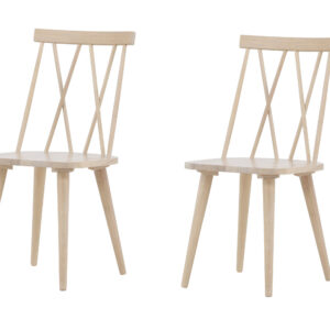 Mariette – Chaise de salle à manger – Blanchi – 50 x 88 x 43 cm