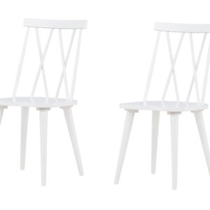 Mariette – Chaise de salle à manger – Blanc – 50 x 88 x 43 cm