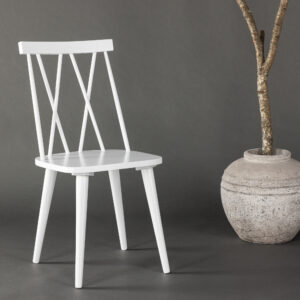 Mariette – Chaise de salle à manger – Blanc – 50 x 88 x 43 cm