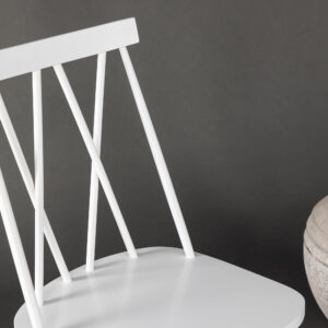 Mariette – Chaise de salle à manger – Blanc – 50 x 88 x 43 cm