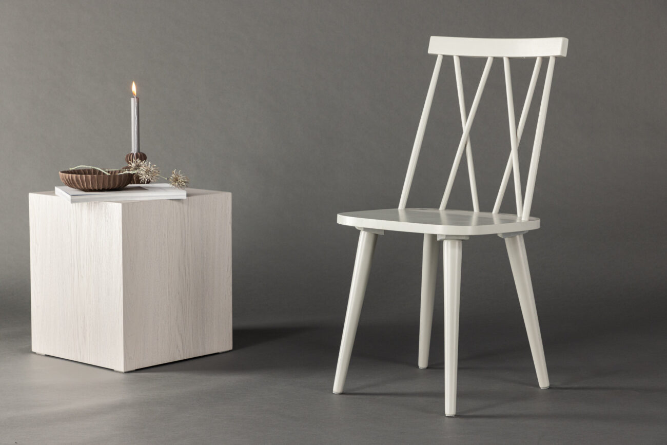 Mariette – Chaise de salle à manger – Gris clair – 50 x 88 x 43 cm