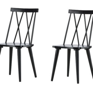 Mariette – Chaise de salle à manger – Noir – 50 x 88 x 43 cm