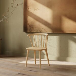 Bobby – Chaise de salle à manger – Naturel – 53 x 76 x 55 cm