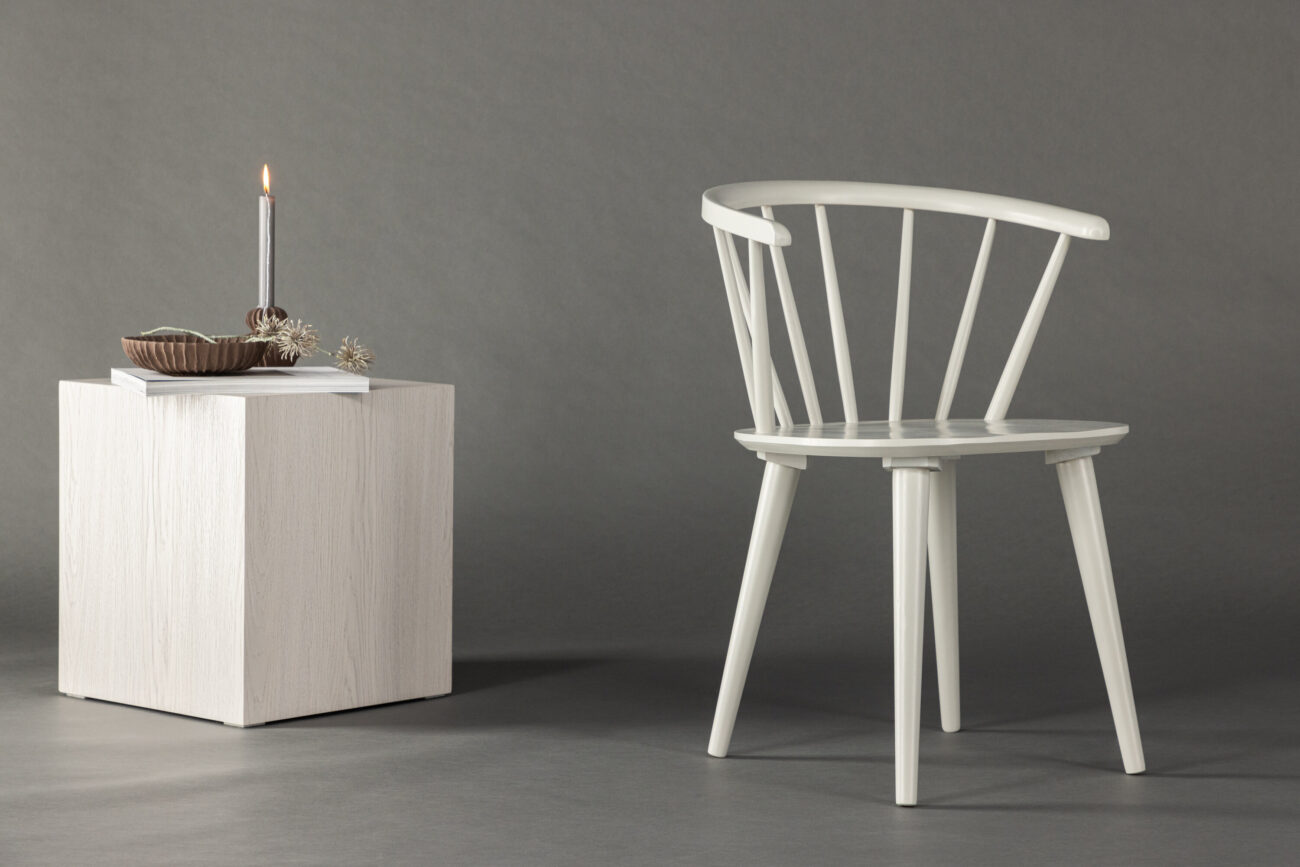 Bobby – Chaise de salle à manger – Gris clair – 53 x 76 x 55 cm