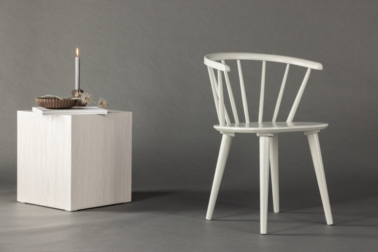 Bobby – Chaise de salle à manger – Gris clair – 53 x 76 x 55 cm