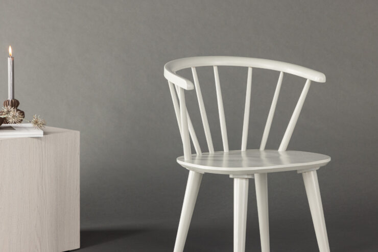 Bobby – Chaise de salle à manger – Gris clair – 53 x 76 x 55 cm