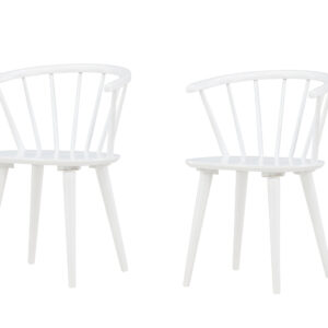 Bobby – Chaise de salle à manger – Blanc – 53 x 76 x 55 cm
