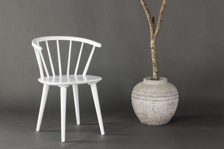 Bobby – Chaise de salle à manger – Blanc – 53 x 76 x 55 cm