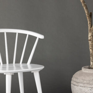 Bobby – Chaise de salle à manger – Blanc – 53 x 76 x 55 cm
