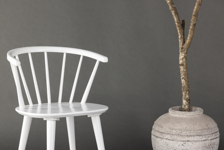 Bobby – Chaise de salle à manger – Blanc – 53 x 76 x 55 cm