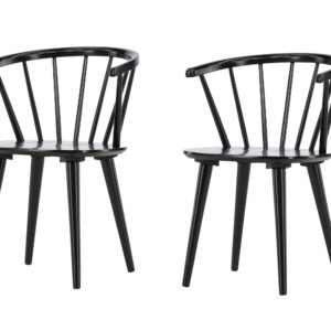 Bobby – Chaise de salle à manger – Noir – 53 x 76 x 55 cm