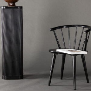 Bobby – Chaise de salle à manger – Noir – 53 x 76 x 55 cm