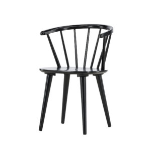 Bobby – Chaise de salle à manger – Noir – 53 x 76 x 55 cm